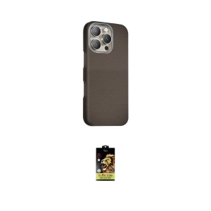 ieg™ iPhone 16 Pro Kılıf Kozmos Klasik Prime - Siyah Buffer Cam Ekran Koruyucu
