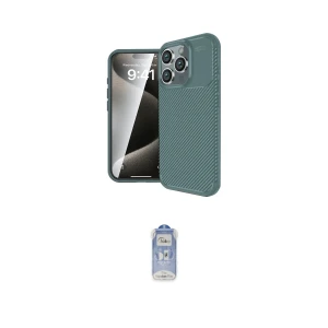 ieg™ iPhone 16 Pro Max Kılıf Eksen Form Prime - Siyah Joko Magic 5D Cam