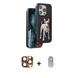 ieg™ iPhone 16 Pro Max Kılıf Nova Form Koleksiyonu - Siyah Joko Magic 5D Cam + Pers Alüminyum Kamera Lens - CLTM