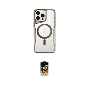 ieg™ iPhone 16 Pro Max Kılıf Yadigar Klasik Özel Seri - Siyah Buffer Cam Ekran Koruyucu