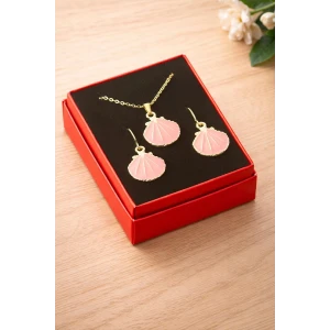 ieg™ İstiridye Mineli Kutulu Kolye Set