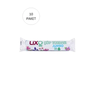 İEG J-250 Jumbo Boy Çöp Torbası 80 x 110 cm 10 Lu Rulo x 5 Paket = 50 Adet (Mavi)