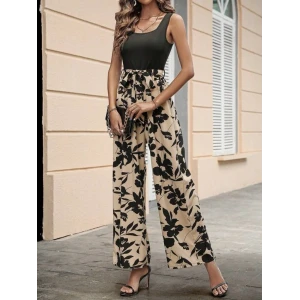 ieg™ Kadın Askılı Yuvarlak Yaka Beli Kuşaklı üst Viskon Alt Dalgıç Tulum