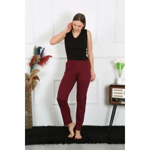 ieg ™ Kadın Pamuk Penye Tek Alt Pijama Bordo