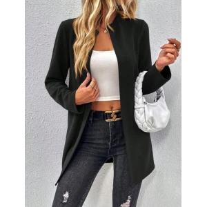 ieg™ Kadın Uzun Kollu önü Açık Uzun Modal Ceket