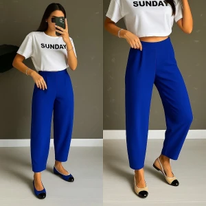 ieg™ Kadın Yüksek Bel Krep Pantolon