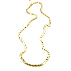 İEG Kalın Uzun Arpa Zincir Kolye - Altın