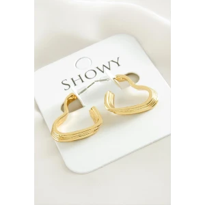 ieg™ Kalp Dört Sıra Metal Küpe