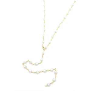 İEG Kalp İncili Y Kolye - Altın