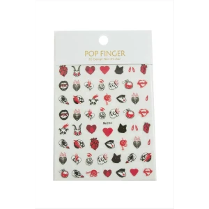 ieg™ Kalp Kuru Kafa Tattoo Dövme Sticker