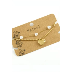 ieg™ Kalp Lüks İnci Çelik Halhal