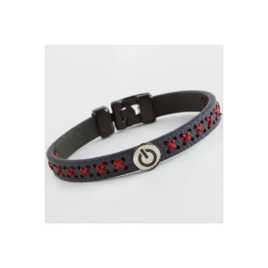 ieg™ Kapatma Tuş Desenli Kaliteli Suni Deri Bileklik