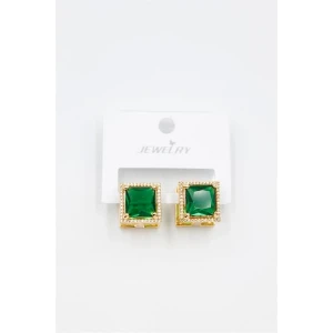 ieg™ Kare Taşlı Küpe - Yeşil