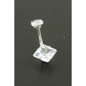 ieg™ Kare Zirkon Taşlı Çelik Piercing 1 Adet