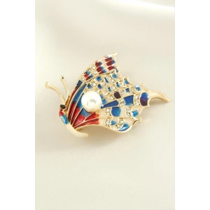 ieg™ Kelebek Mineli Taşlı Broş