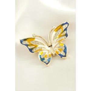 ieg™ Kelebek Mineli Taşlı Broş
