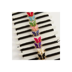 ieg™ Kelebek Sedef Makrome Örgülü Bileklik