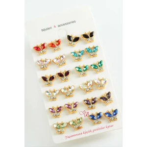 ieg™ Kelebek Taşlı Minik Küpe