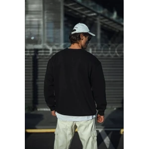 ieg™ Kışlık Bisiklet Yaka Üç İplik Basic SweatShirt - Siyah