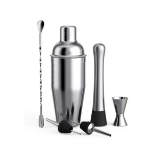 ieg ™ Kokteyl Hazırlama Shaker Seti 6 Parça Çelik Shaker Barmen Seti