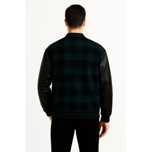 ieg™ Kolları Suni Deri Içi Astarlı Oduncu Kolej Içi Ceket - Haki