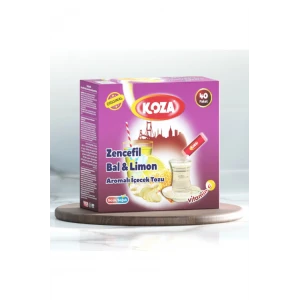 İEG® Koza Tek İçimlik Zencefil Bal Limon Aromalı Toz İçecek 40lı