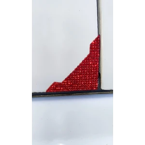 Kristal Taşlı Araba Kapı Köşe Koruyucu 2li Kırmızı
