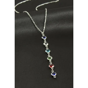 ieg™ Kristal Taşlı Çelik Kolye