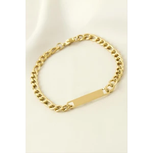 ieg™ Künye Çelik Bileklik (İsim Yazılabilir) 3 cm