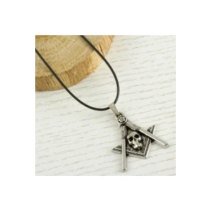 ieg™ Kuru Kafa Metal Vinlex Deri Kolye