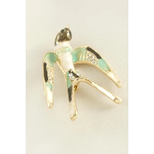 ieg™ Kuş Mineli Taşlı Broş