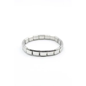 İEG Lastikli Çelik Bileklik - Gümüş