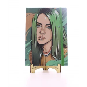 ieg ™ Lastikli Çizgisiz Sert Kapak Bellie Eilish Defter