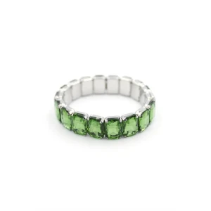 İEG Lastikli Taşlı Bilezik - Yeşil