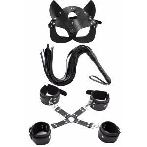 ieg™ Maske Kırbaç Bileklik 5 Li Harness Deri Set