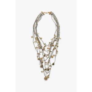 ieg™ Metal Deniz Temalı Çoklu Kolye - Gümüş