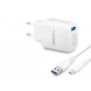 ieg™ Micro Usb Qc 3.0 Hızlı Şarj Seti 18W 3.4A Usb Adaptörlü - Beyaz ND1009