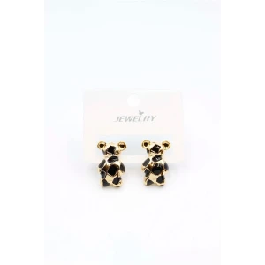 ieg™ Mineli Ayıcık Küpe - Siyah