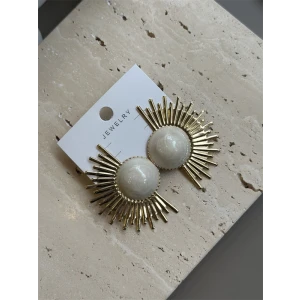 ieg™ Mineli Güneş Küpe - Krem