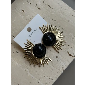 ieg™ Mineli Güneş Küpe - Siyah