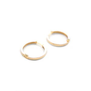 ieg™ Mineli Halka Küpe - Beyaz