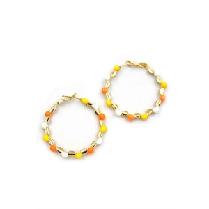 ieg™ Mineli Halka Küpe - ÇOK RENKLİ