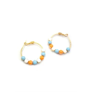 ieg™ Mineli Halka Küpe - Turuncu