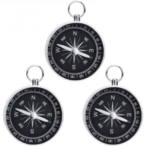 IEG Mini Paslanmaz Alüminyum Pusula G44-2B Gümüş