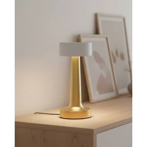 ieg™ Modern Altın Gövdeli Led Masa Lambası 3 Işık Modlu