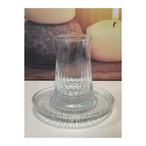 İEG Müge 6lı Cam Çay Tabağı Çay Tabak Altlığı -TG-2023