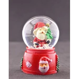 ieg ™ Noel Baba ve Çam Ağacı Temalı Mini Boy Işıklı  Yılbaşı Kar Küresi 6.5 cm E