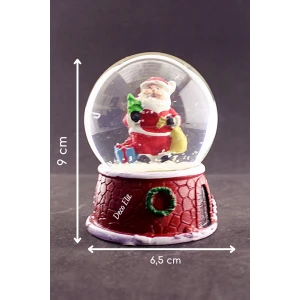 ieg ™ Noel Baba ve Hediyeleri Temalı Orta Boy Işıklı Kar Küresi 9 cm