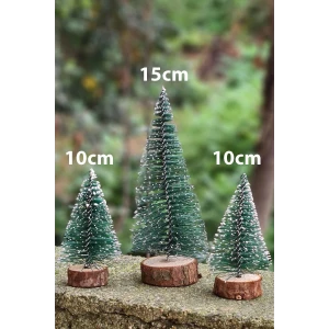 ieg ™ Noel Yılbaşı Ağacı 3 lü Mini Masa Üstü Yılbaşı Ağacı Seti 3 Ad