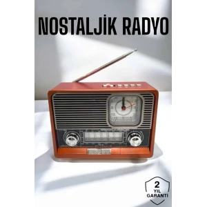 ieg™ Nostaljik Görünümlü Usb Girişli Bluetooth Bağlantılı Radyo